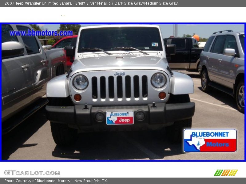 Bright Silver Metallic / Dark Slate Gray/Medium Slate Gray 2007 Jeep Wrangler Unlimited Sahara