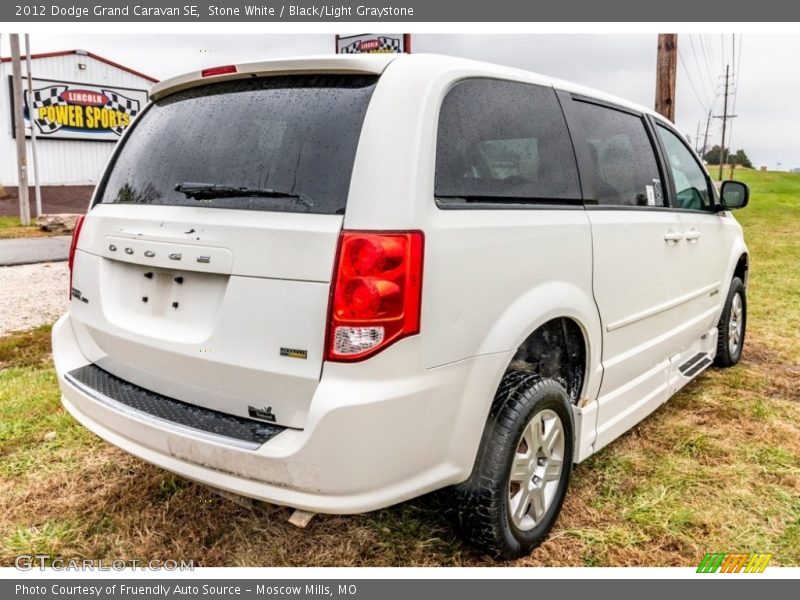 Stone White / Black/Light Graystone 2012 Dodge Grand Caravan SE