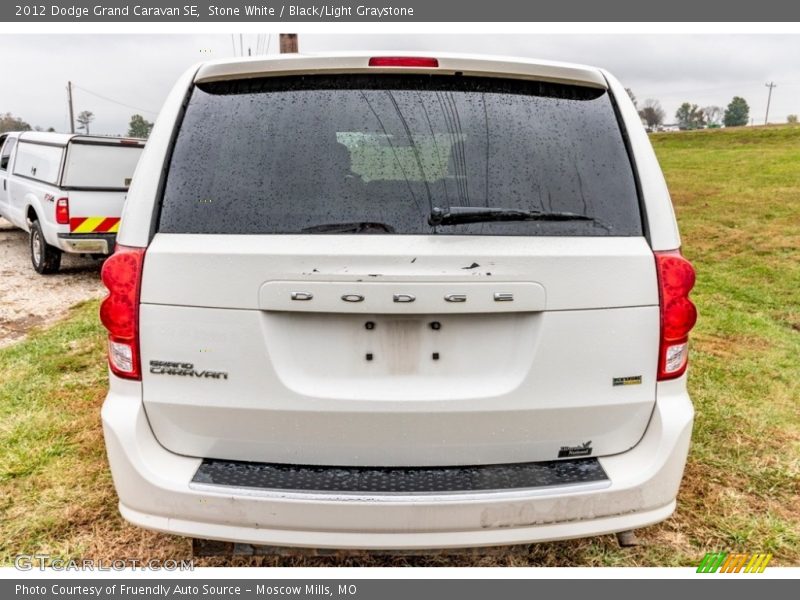 Stone White / Black/Light Graystone 2012 Dodge Grand Caravan SE