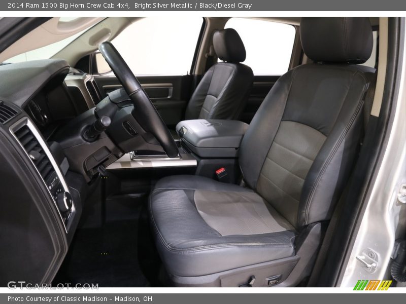 Bright Silver Metallic / Black/Diesel Gray 2014 Ram 1500 Big Horn Crew Cab 4x4