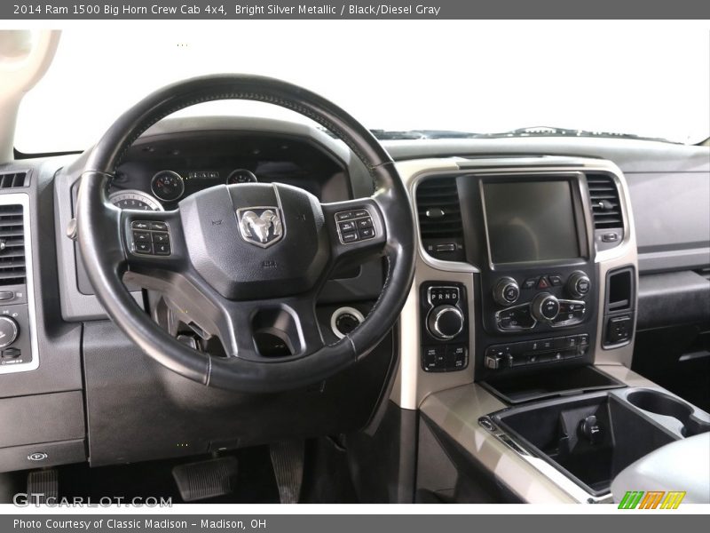 Bright Silver Metallic / Black/Diesel Gray 2014 Ram 1500 Big Horn Crew Cab 4x4