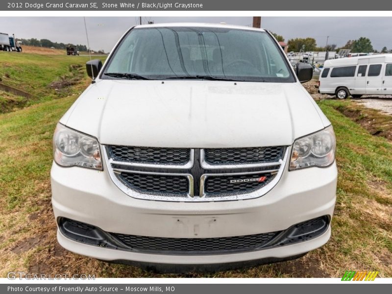 Stone White / Black/Light Graystone 2012 Dodge Grand Caravan SE