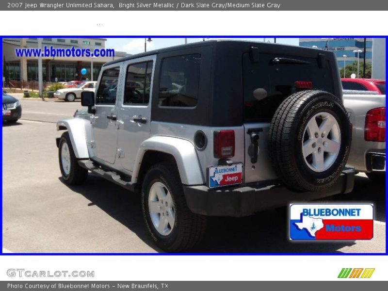 Bright Silver Metallic / Dark Slate Gray/Medium Slate Gray 2007 Jeep Wrangler Unlimited Sahara