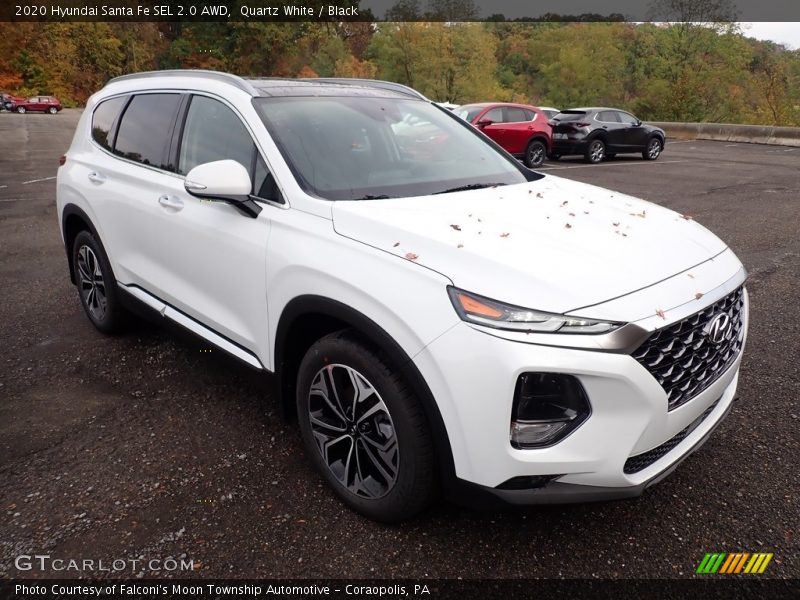 Quartz White / Black 2020 Hyundai Santa Fe SEL 2.0 AWD