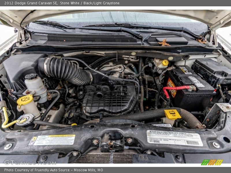 Stone White / Black/Light Graystone 2012 Dodge Grand Caravan SE