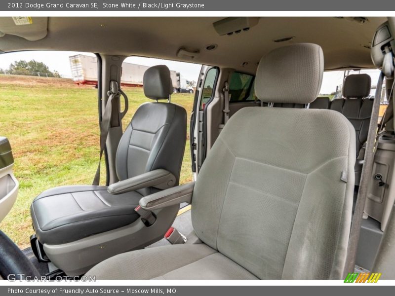 Stone White / Black/Light Graystone 2012 Dodge Grand Caravan SE