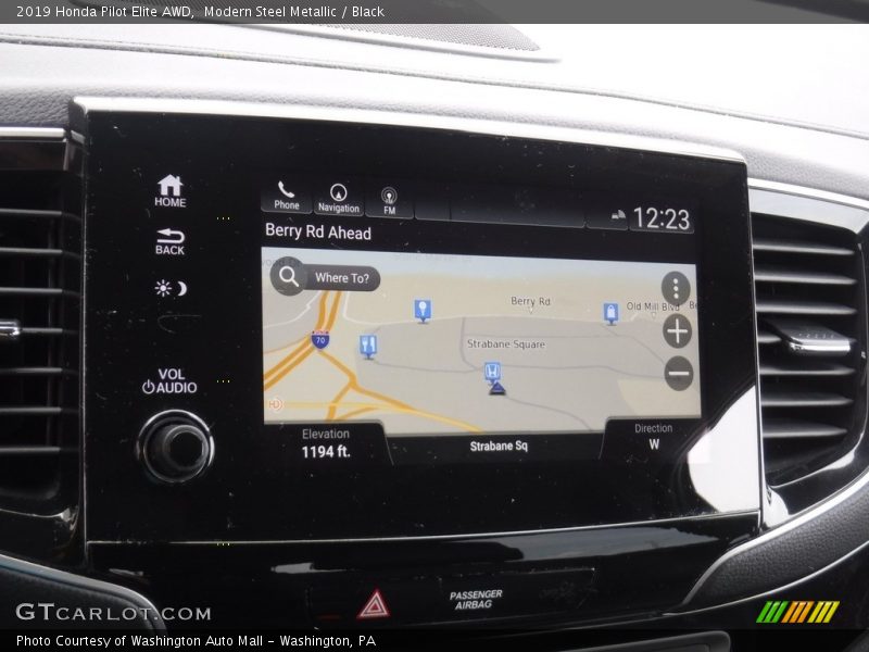 Modern Steel Metallic / Black 2019 Honda Pilot Elite AWD