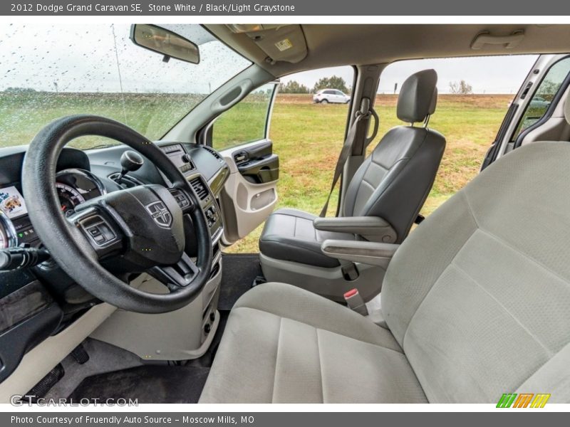 Stone White / Black/Light Graystone 2012 Dodge Grand Caravan SE