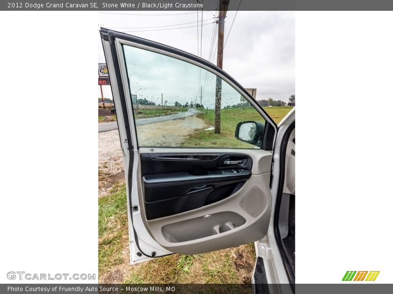 Stone White / Black/Light Graystone 2012 Dodge Grand Caravan SE