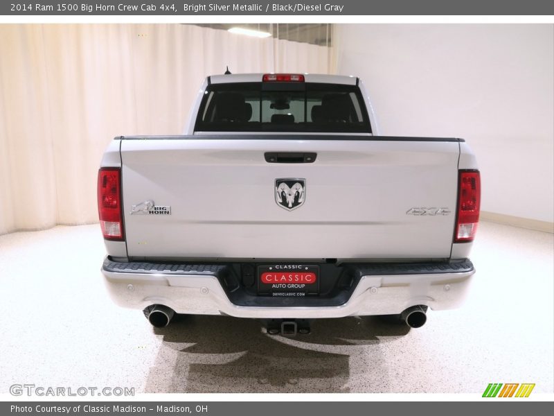 Bright Silver Metallic / Black/Diesel Gray 2014 Ram 1500 Big Horn Crew Cab 4x4