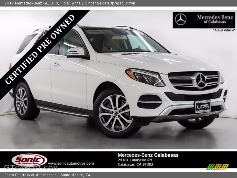 Polar White / Ginger Beige/Espresso Brown 2017 Mercedes-Benz GLE 350