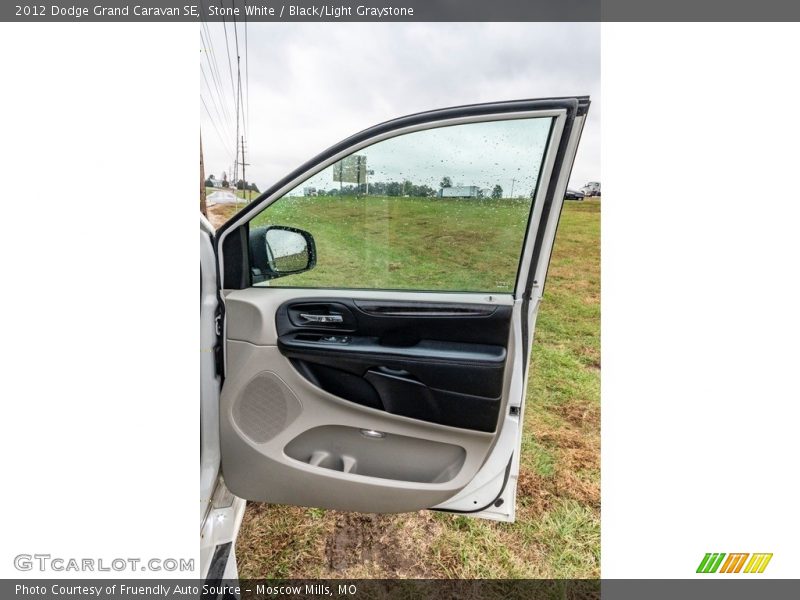 Stone White / Black/Light Graystone 2012 Dodge Grand Caravan SE