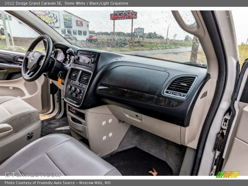 Stone White / Black/Light Graystone 2012 Dodge Grand Caravan SE