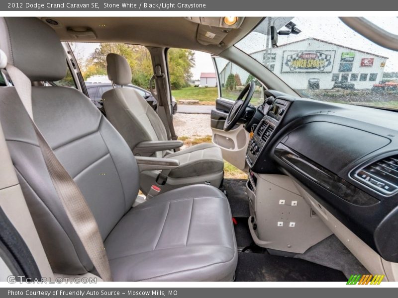 Stone White / Black/Light Graystone 2012 Dodge Grand Caravan SE