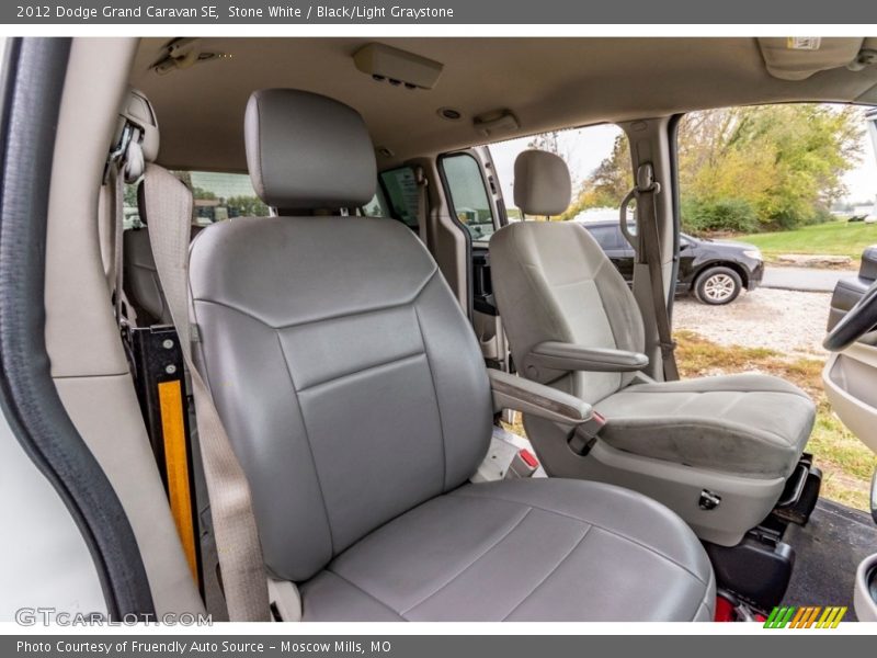 Stone White / Black/Light Graystone 2012 Dodge Grand Caravan SE