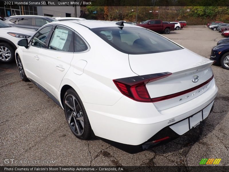 Quartz White / Black 2021 Hyundai Sonata SEL Plus