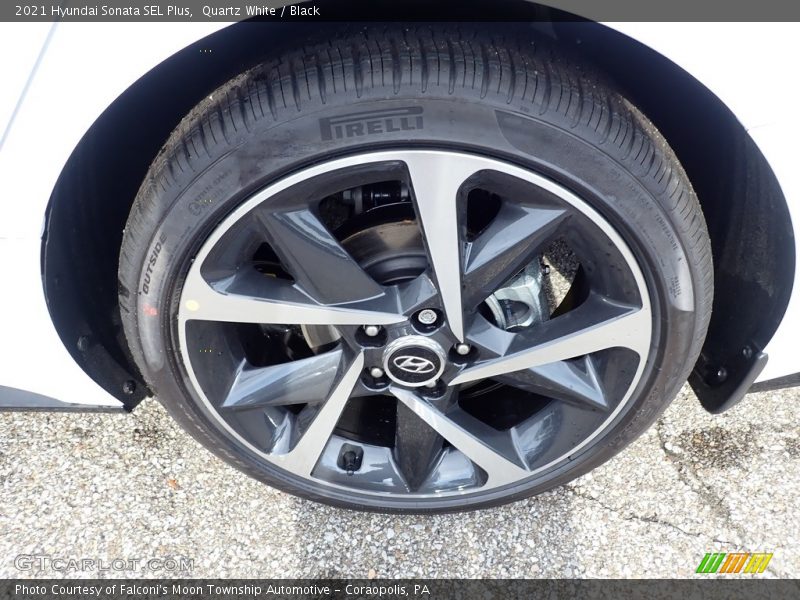 Quartz White / Black 2021 Hyundai Sonata SEL Plus