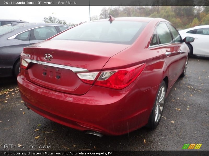 Venetian Red / Black 2011 Hyundai Sonata SE