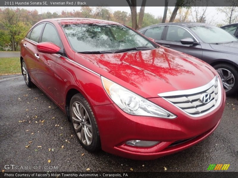 Venetian Red / Black 2011 Hyundai Sonata SE