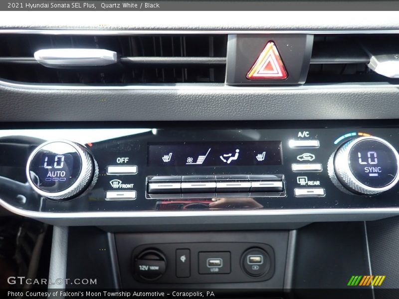 Quartz White / Black 2021 Hyundai Sonata SEL Plus