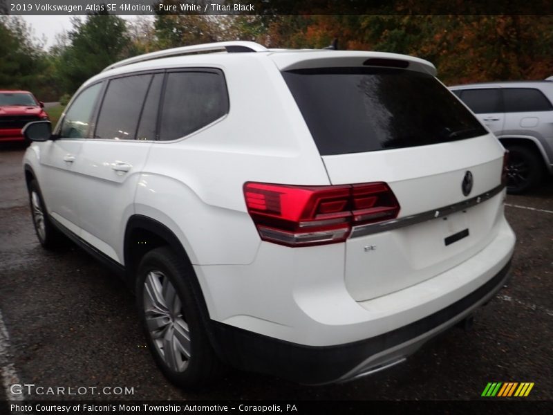 Pure White / Titan Black 2019 Volkswagen Atlas SE 4Motion