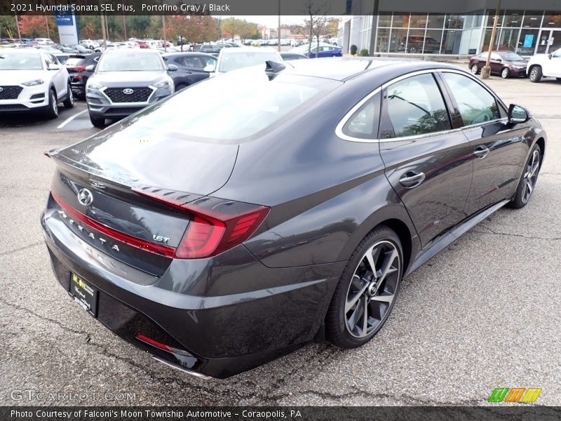 Portofino Gray / Black 2021 Hyundai Sonata SEL Plus