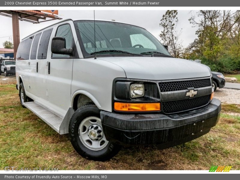 Summit White / Medium Pewter 2009 Chevrolet Express 3500 Extended Passenger Van