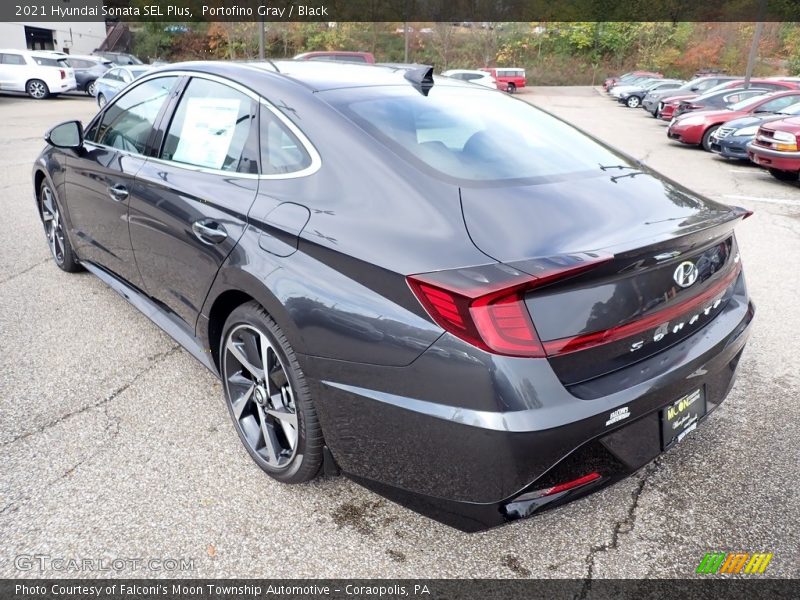 Portofino Gray / Black 2021 Hyundai Sonata SEL Plus