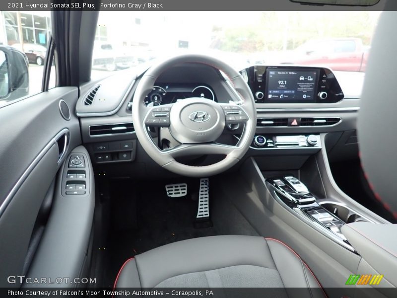 Portofino Gray / Black 2021 Hyundai Sonata SEL Plus