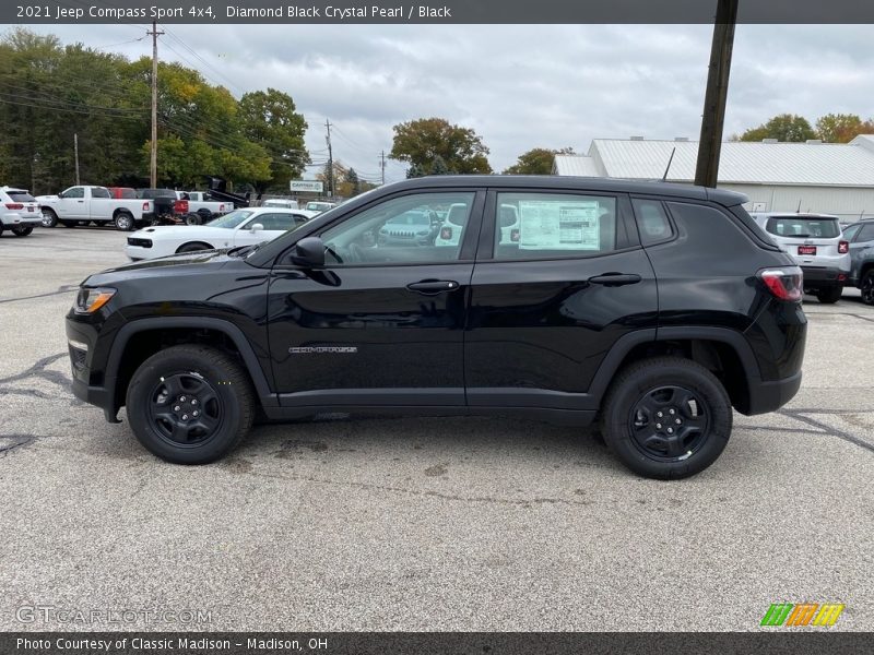 Diamond Black Crystal Pearl / Black 2021 Jeep Compass Sport 4x4