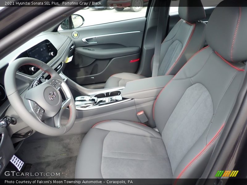 Portofino Gray / Black 2021 Hyundai Sonata SEL Plus