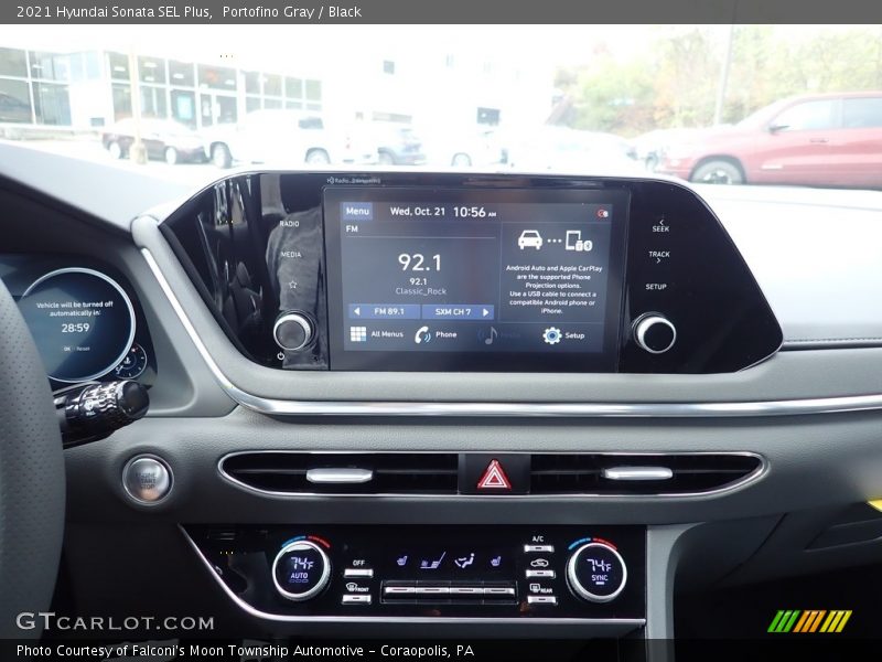 Portofino Gray / Black 2021 Hyundai Sonata SEL Plus
