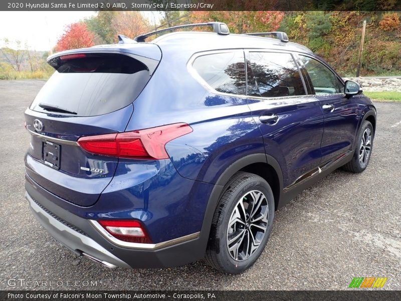 Stormy Sea / Espresso/Gray 2020 Hyundai Santa Fe Limited 2.0 AWD