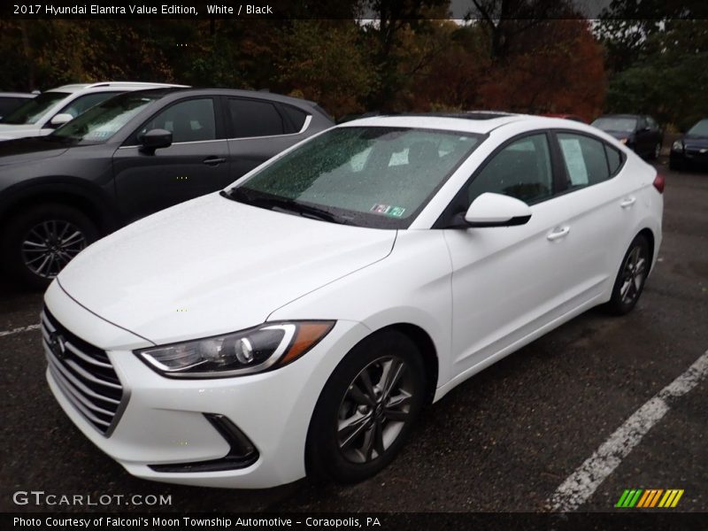 White / Black 2017 Hyundai Elantra Value Edition