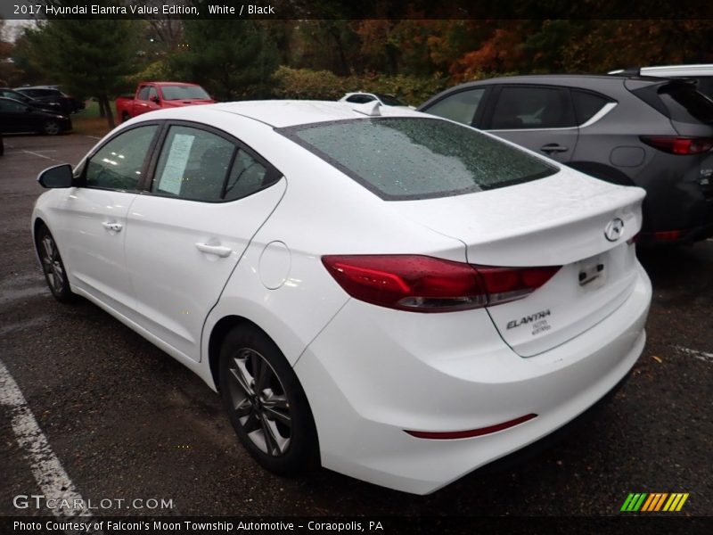 White / Black 2017 Hyundai Elantra Value Edition