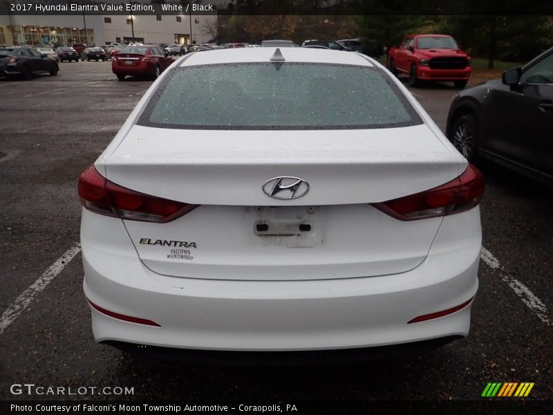 White / Black 2017 Hyundai Elantra Value Edition