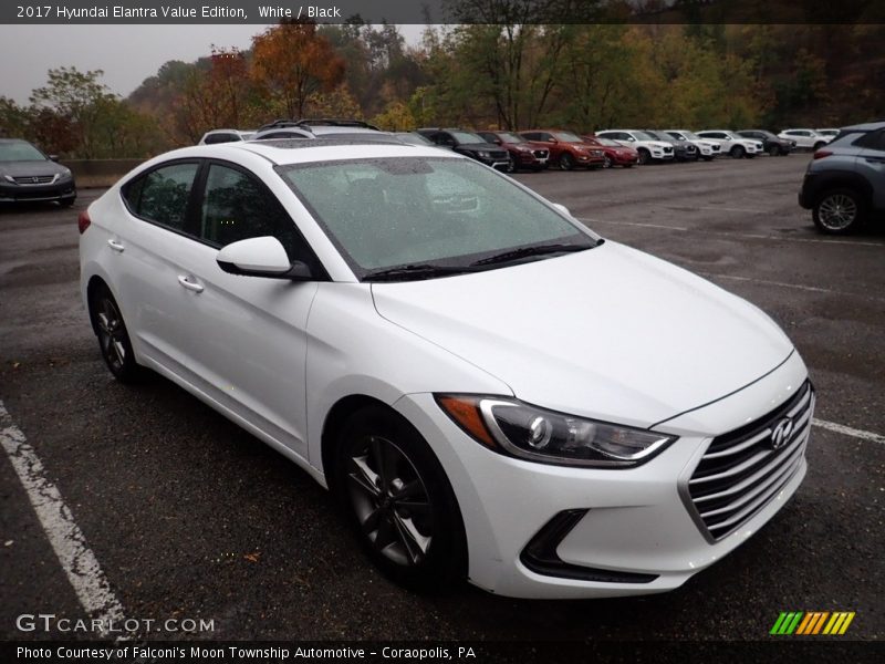 White / Black 2017 Hyundai Elantra Value Edition