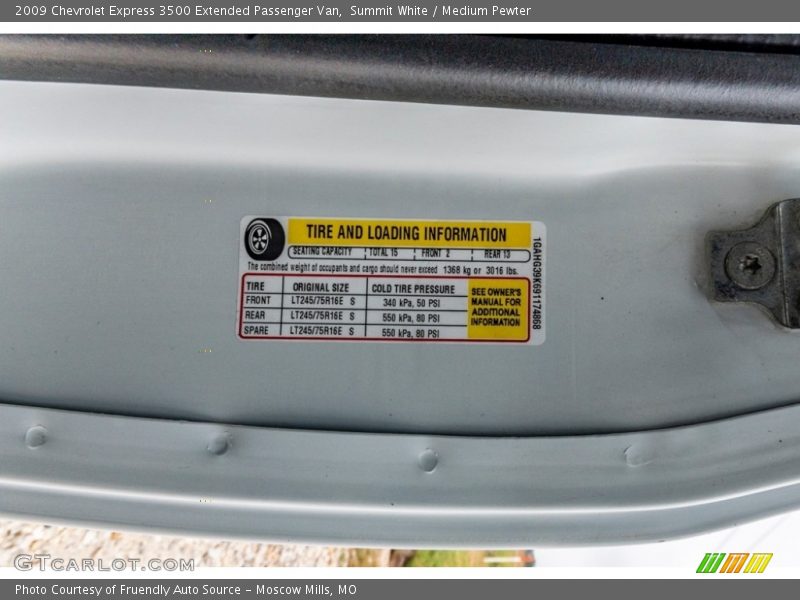 Summit White / Medium Pewter 2009 Chevrolet Express 3500 Extended Passenger Van