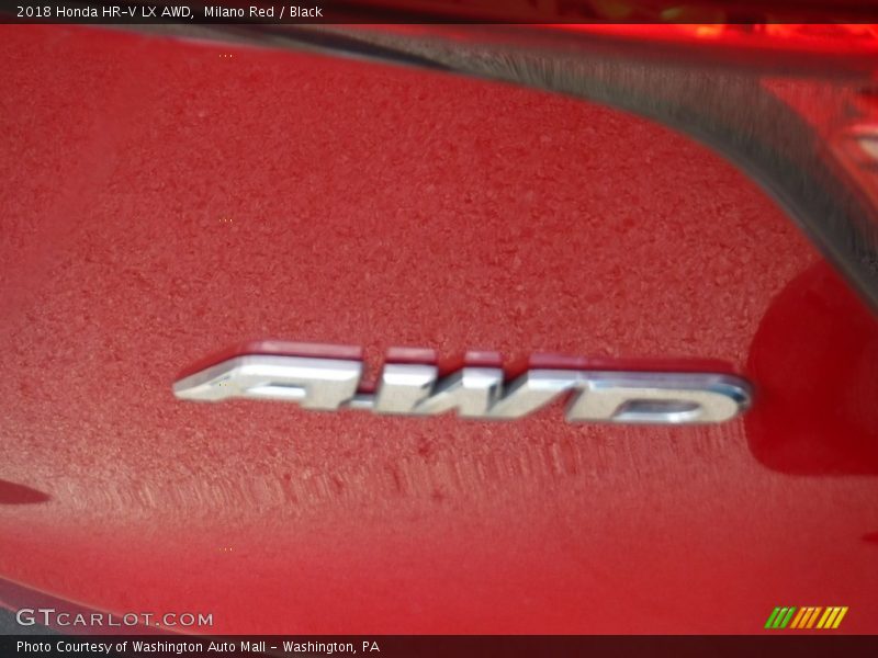 Milano Red / Black 2018 Honda HR-V LX AWD