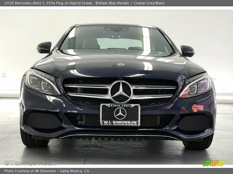 Brilliant Blue Metallic / Crystal Grey/Black 2018 Mercedes-Benz C 350e Plug-in Hybrid Sedan