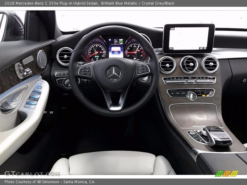 Brilliant Blue Metallic / Crystal Grey/Black 2018 Mercedes-Benz C 350e Plug-in Hybrid Sedan