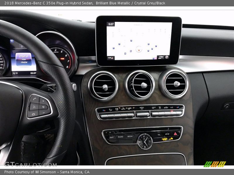 Brilliant Blue Metallic / Crystal Grey/Black 2018 Mercedes-Benz C 350e Plug-in Hybrid Sedan