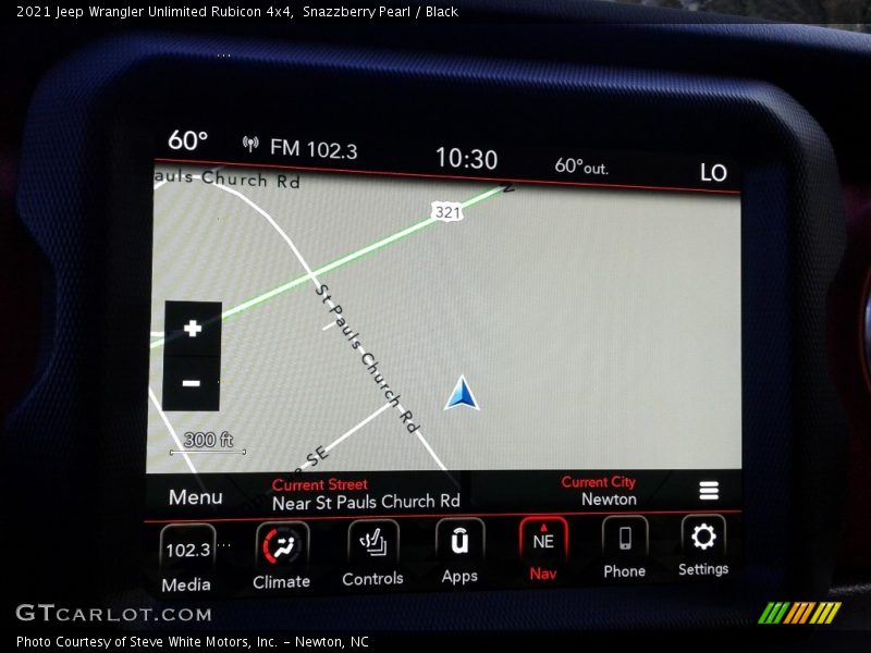 Navigation of 2021 Wrangler Unlimited Rubicon 4x4