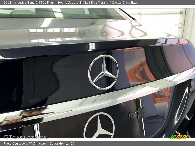 Brilliant Blue Metallic / Crystal Grey/Black 2018 Mercedes-Benz C 350e Plug-in Hybrid Sedan