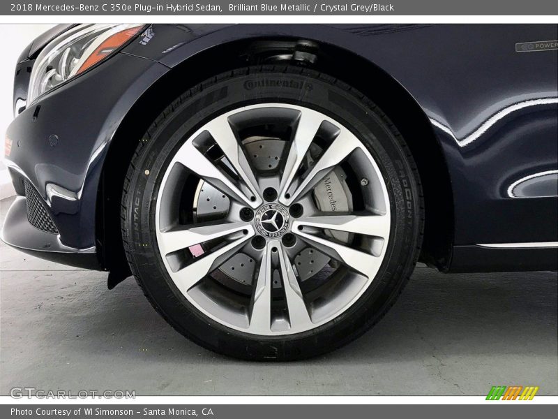 Brilliant Blue Metallic / Crystal Grey/Black 2018 Mercedes-Benz C 350e Plug-in Hybrid Sedan