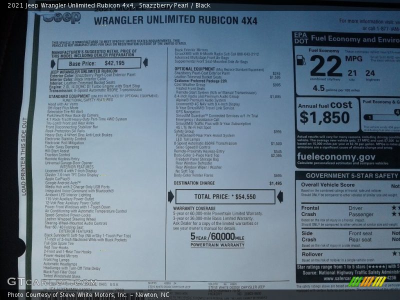 Snazzberry Pearl / Black 2021 Jeep Wrangler Unlimited Rubicon 4x4