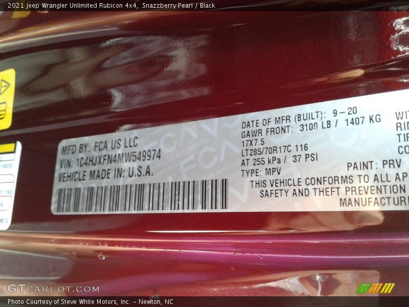 PRV - 2021 Jeep Wrangler Unlimited Rubicon 4x4