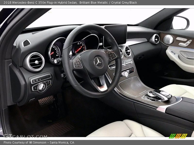 Brilliant Blue Metallic / Crystal Grey/Black 2018 Mercedes-Benz C 350e Plug-in Hybrid Sedan