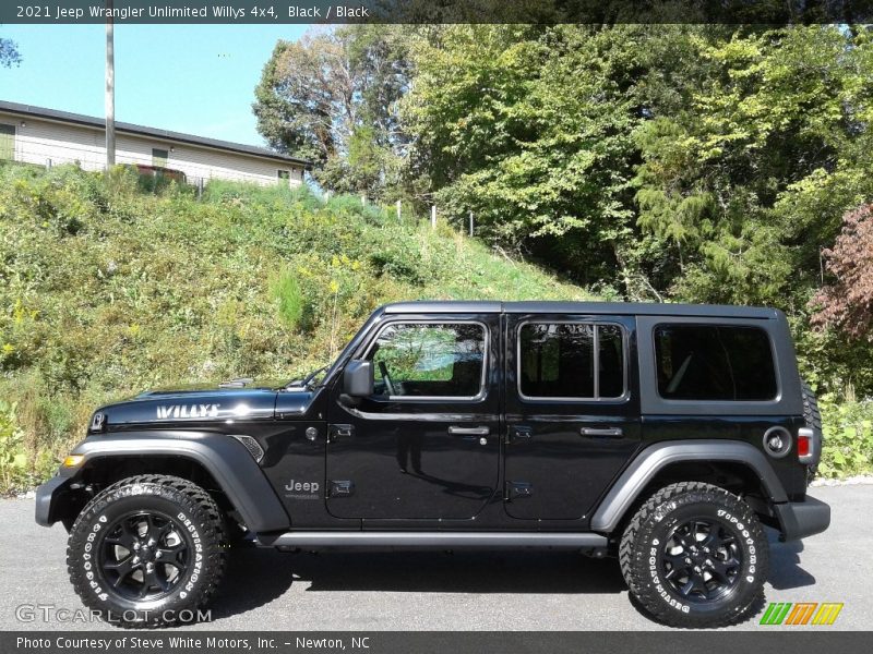 Black / Black 2021 Jeep Wrangler Unlimited Willys 4x4