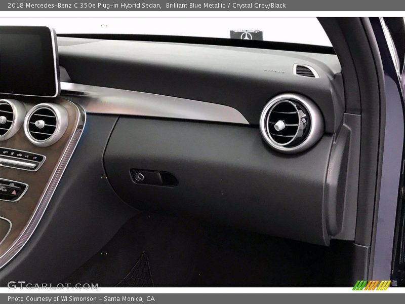 Brilliant Blue Metallic / Crystal Grey/Black 2018 Mercedes-Benz C 350e Plug-in Hybrid Sedan